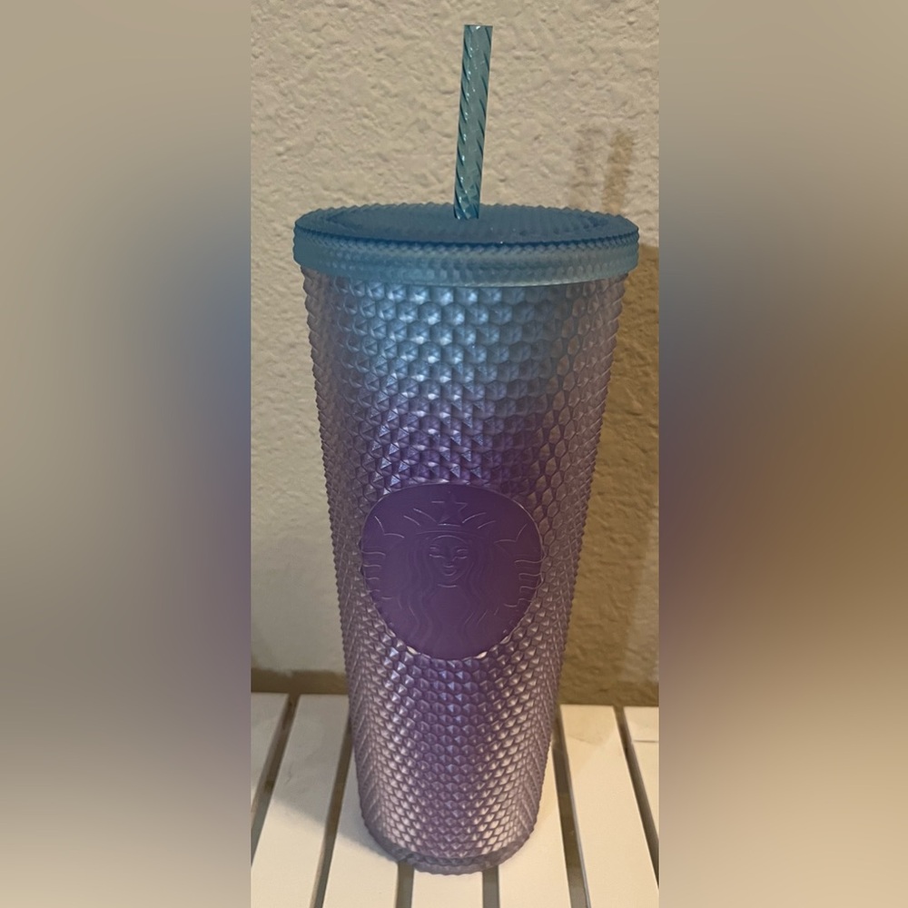 STARBUCKS 24 oz Cold Cup Tumbler Purple and Blue NEW!